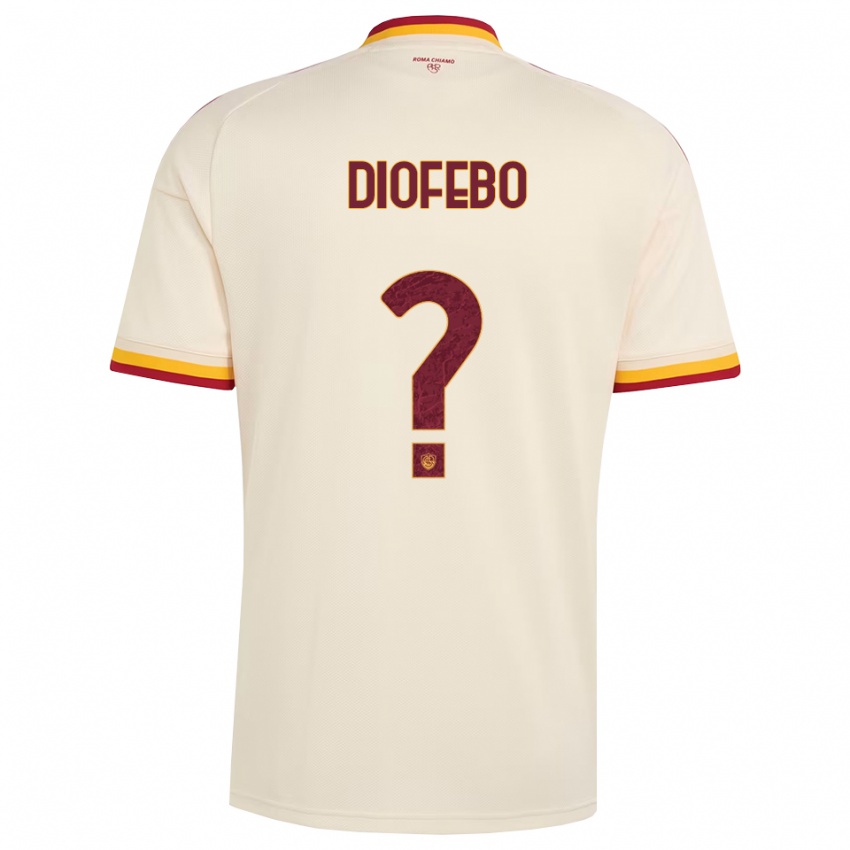 נשים Enzo Diofebo #0 שמפניה אדום צהוב הרחק ג'רזי 2026/27 חולצה קצרה