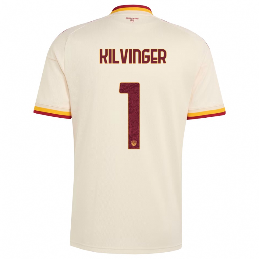 נשים Levente Kilvinger #1 שמפניה אדום צהוב הרחק ג'רזי 2026/27 חולצה קצרה