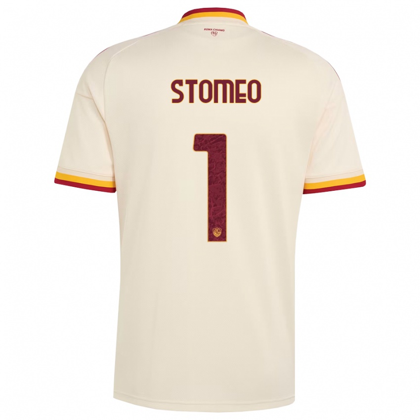 נשים Giorgio Stomeo #1 שמפניה אדום צהוב הרחק ג'רזי 2026/27 חולצה קצרה