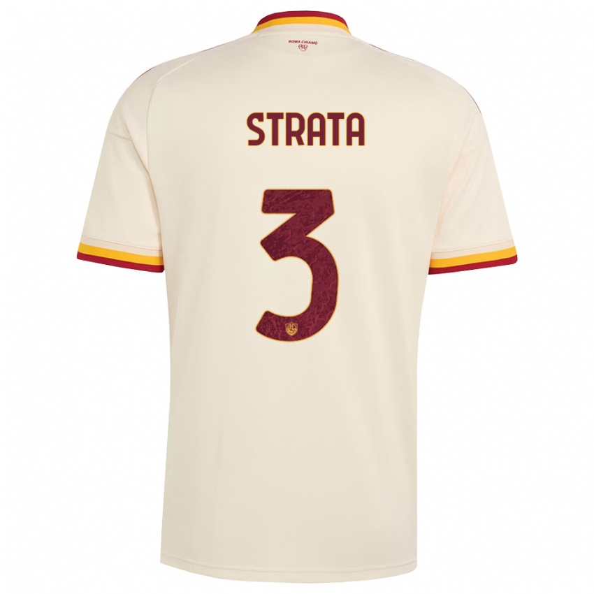 נשים Giacomo Strata #3 שמפניה אדום צהוב הרחק ג'רזי 2026/27 חולצה קצרה