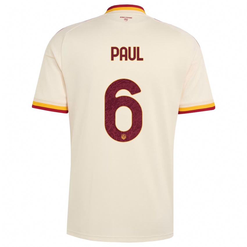 נשים Daniele Paul #6 שמפניה אדום צהוב הרחק ג'רזי 2026/27 חולצה קצרה