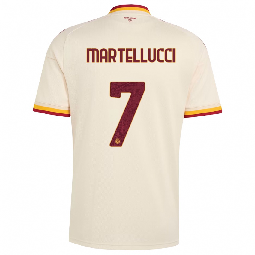 נשים Federico Martellucci #7 שמפניה אדום צהוב הרחק ג'רזי 2026/27 חולצה קצרה