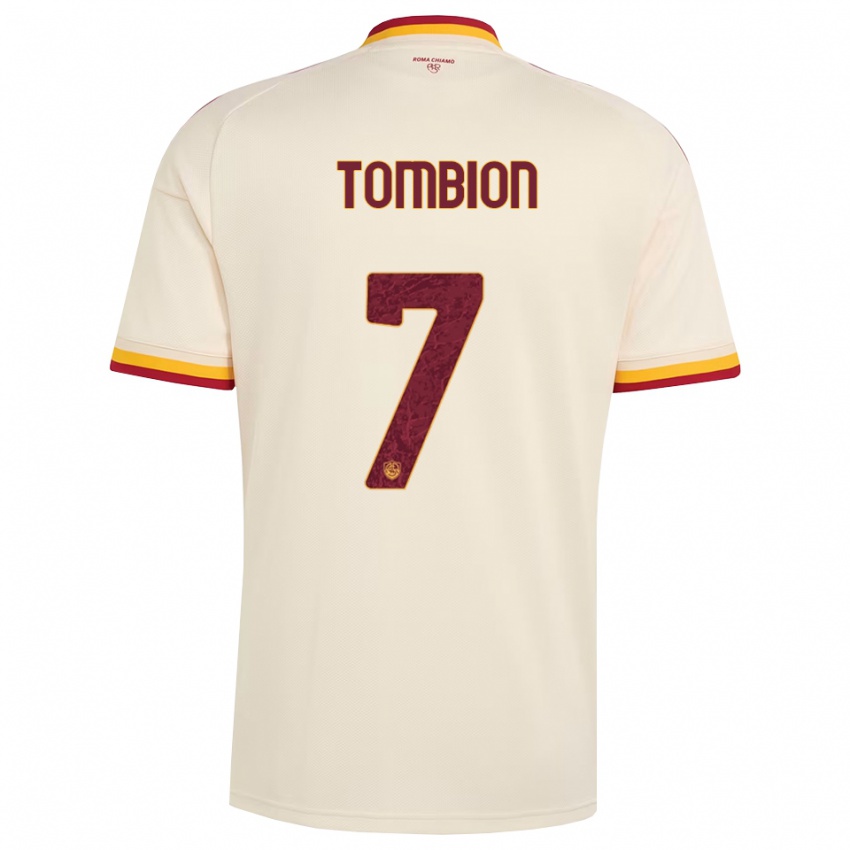 נשים Gianmarco Tombion #7 שמפניה אדום צהוב הרחק ג'רזי 2026/27 חולצה קצרה