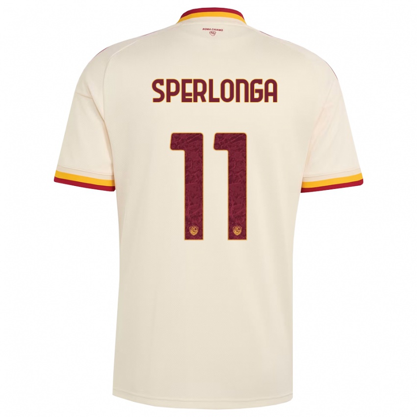 נשים Omar Sperlonga #11 שמפניה אדום צהוב הרחק ג'רזי 2026/27 חולצה קצרה