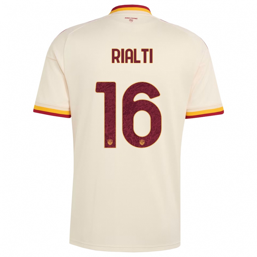נשים Daniele Rialti #16 שמפניה אדום צהוב הרחק ג'רזי 2026/27 חולצה קצרה