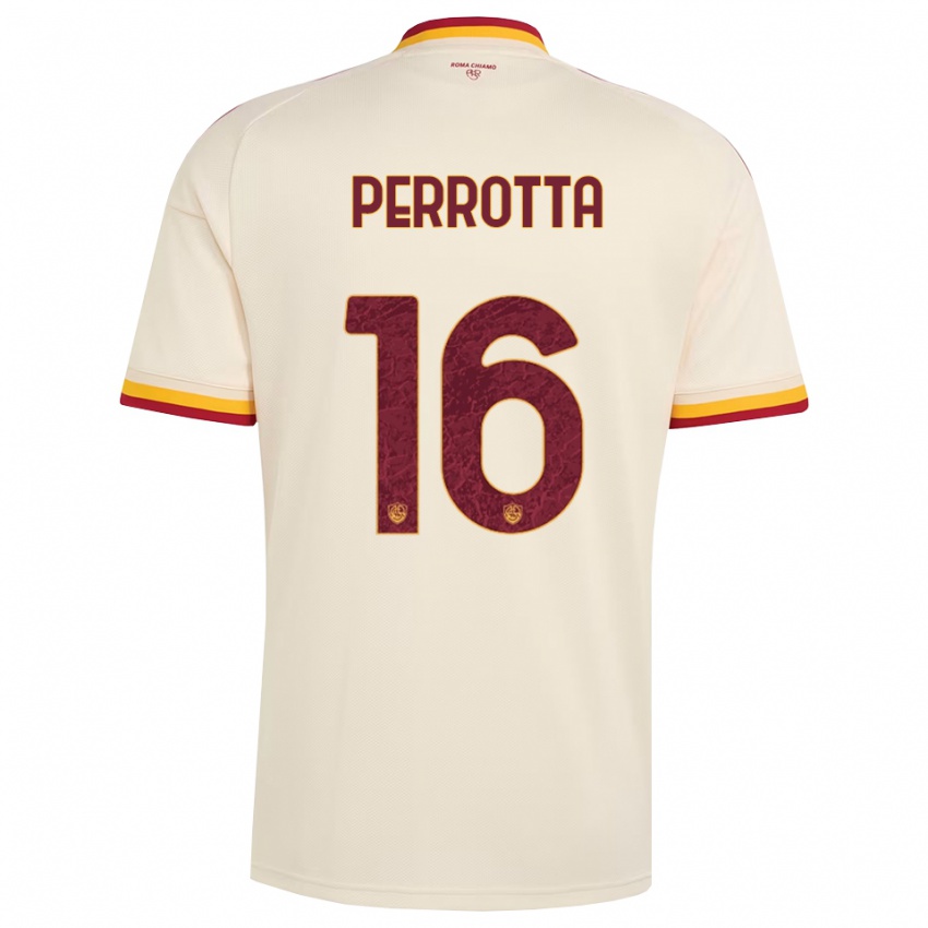 נשים Mathias Perrotta #16 שמפניה אדום צהוב הרחק ג'רזי 2026/27 חולצה קצרה