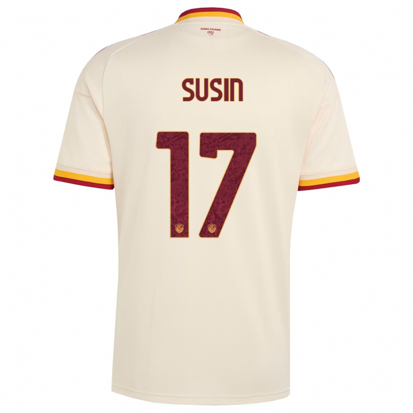 נשים Flavio Susin #17 שמפניה אדום צהוב הרחק ג'רזי 2026/27 חולצה קצרה