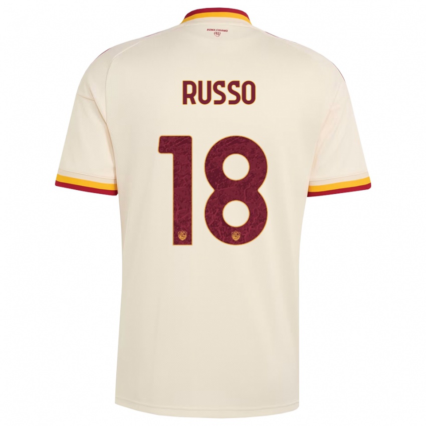 נשים Filippo Russo #18 שמפניה אדום צהוב הרחק ג'רזי 2026/27 חולצה קצרה