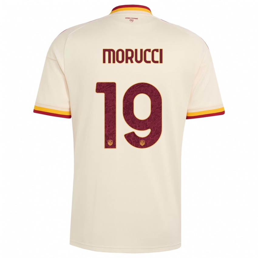 נשים Edoardo Morucci #19 שמפניה אדום צהוב הרחק ג'רזי 2026/27 חולצה קצרה