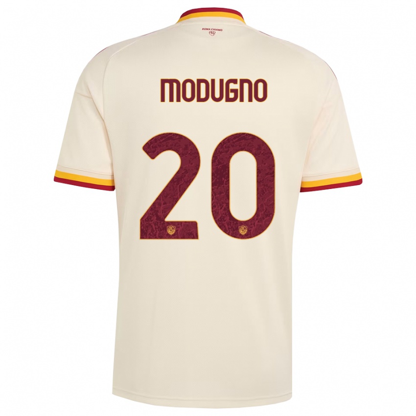 נשים Emanuele Modugno #20 שמפניה אדום צהוב הרחק ג'רזי 2026/27 חולצה קצרה