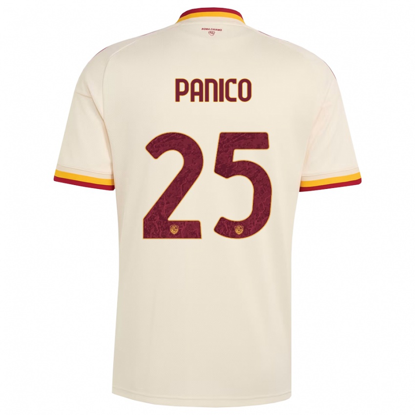 נשים Francesco Panico #25 שמפניה אדום צהוב הרחק ג'רזי 2026/27 חולצה קצרה