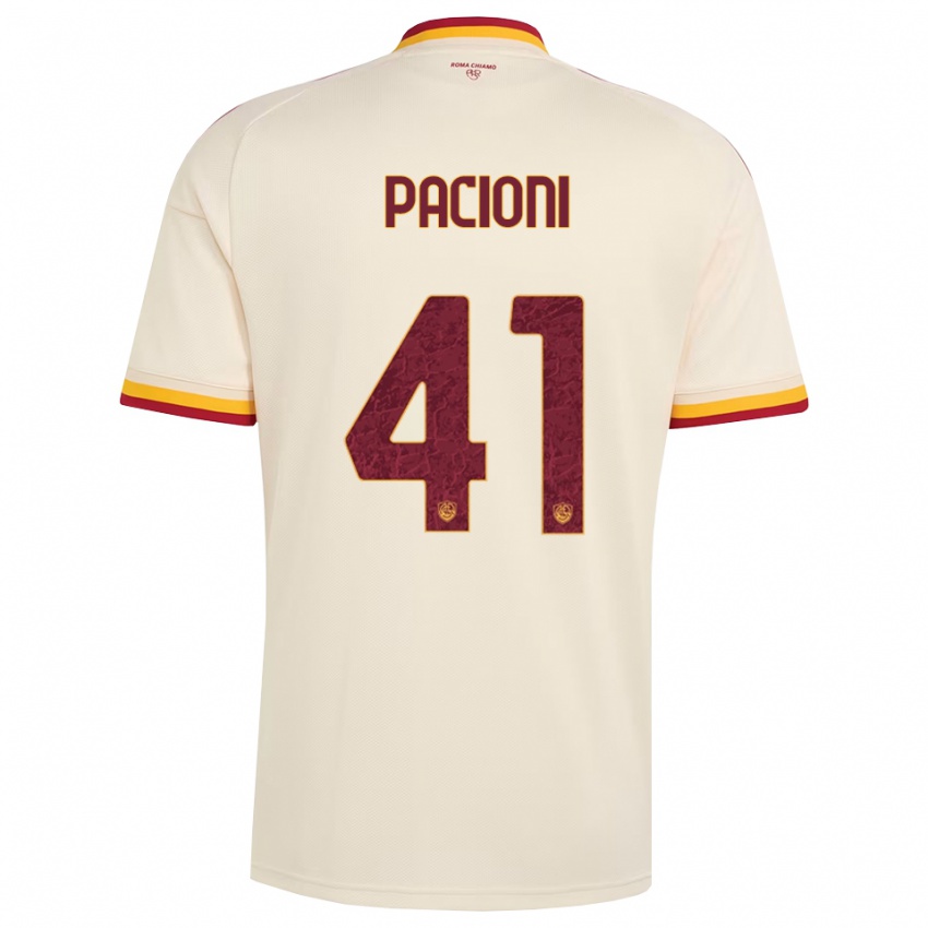 נשים Eleonora Pacioni #41 שמפניה אדום צהוב הרחק ג'רזי 2026/27 חולצה קצרה