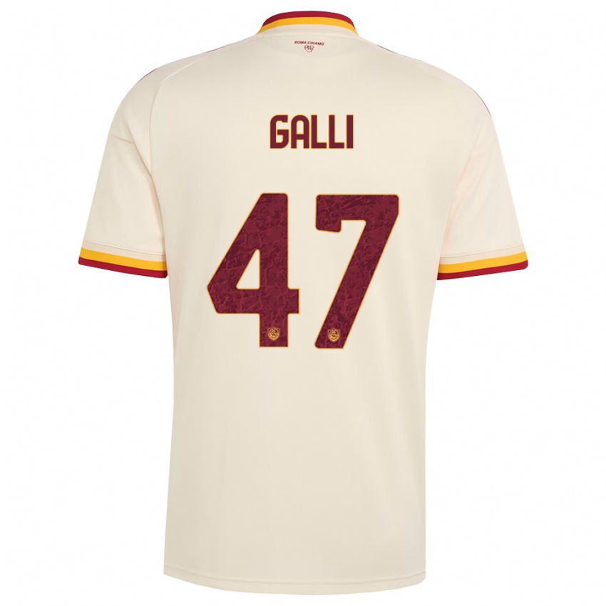 נשים Giulia Galli #47 שמפניה אדום צהוב הרחק ג'רזי 2026/27 חולצה קצרה
