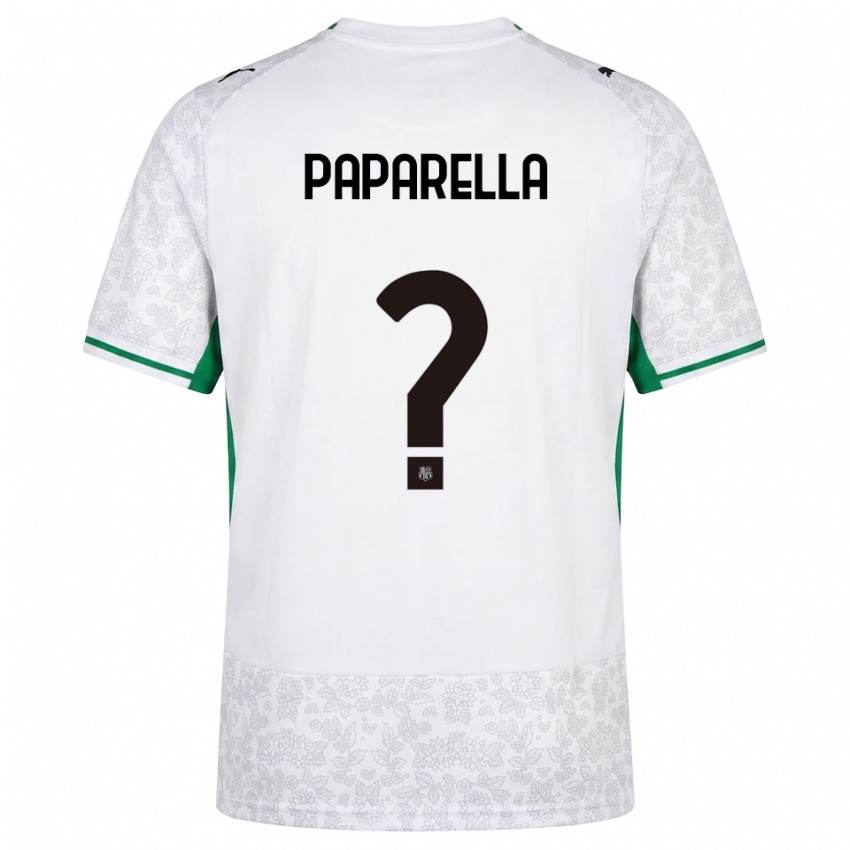נשים Gioele Paparella #0 לבן שחור ירוק הרחק ג'רזי 2026/27 חולצה קצרה