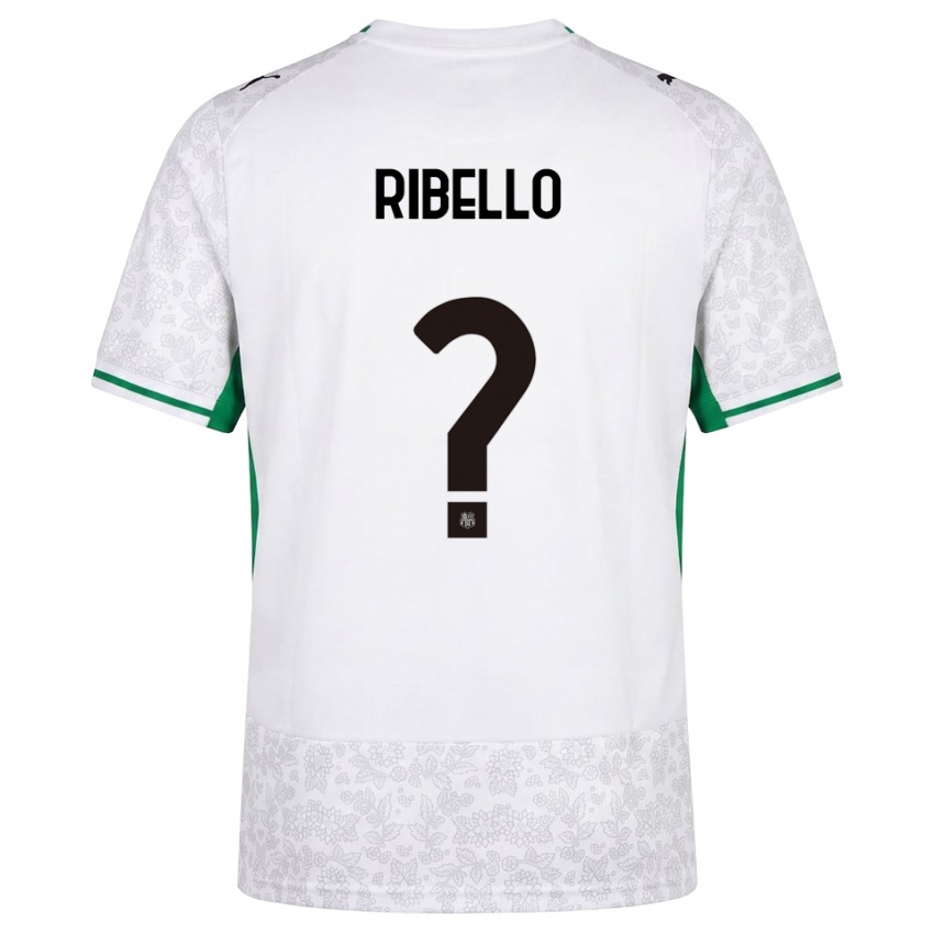 נשים Carmine Ribello #0 לבן שחור ירוק הרחק ג'רזי 2026/27 חולצה קצרה