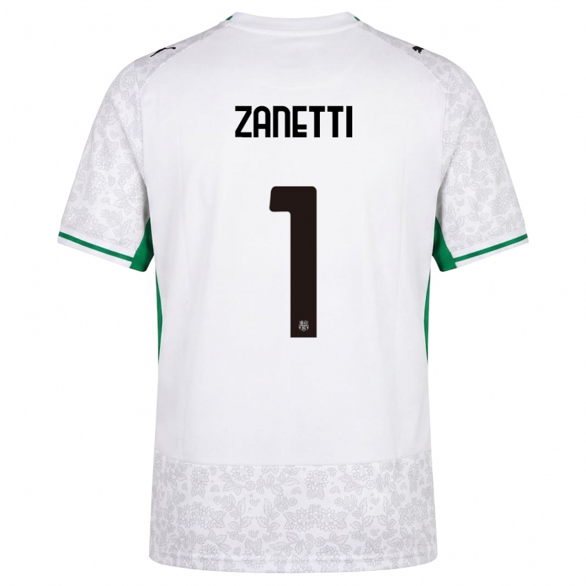 נשים Ercole Zanetti #1 לבן שחור ירוק הרחק ג'רזי 2026/27 חולצה קצרה