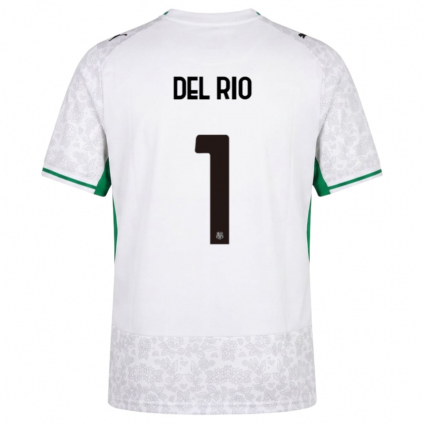נשים Davide Del Rio #1 לבן שחור ירוק הרחק ג'רזי 2026/27 חולצה קצרה