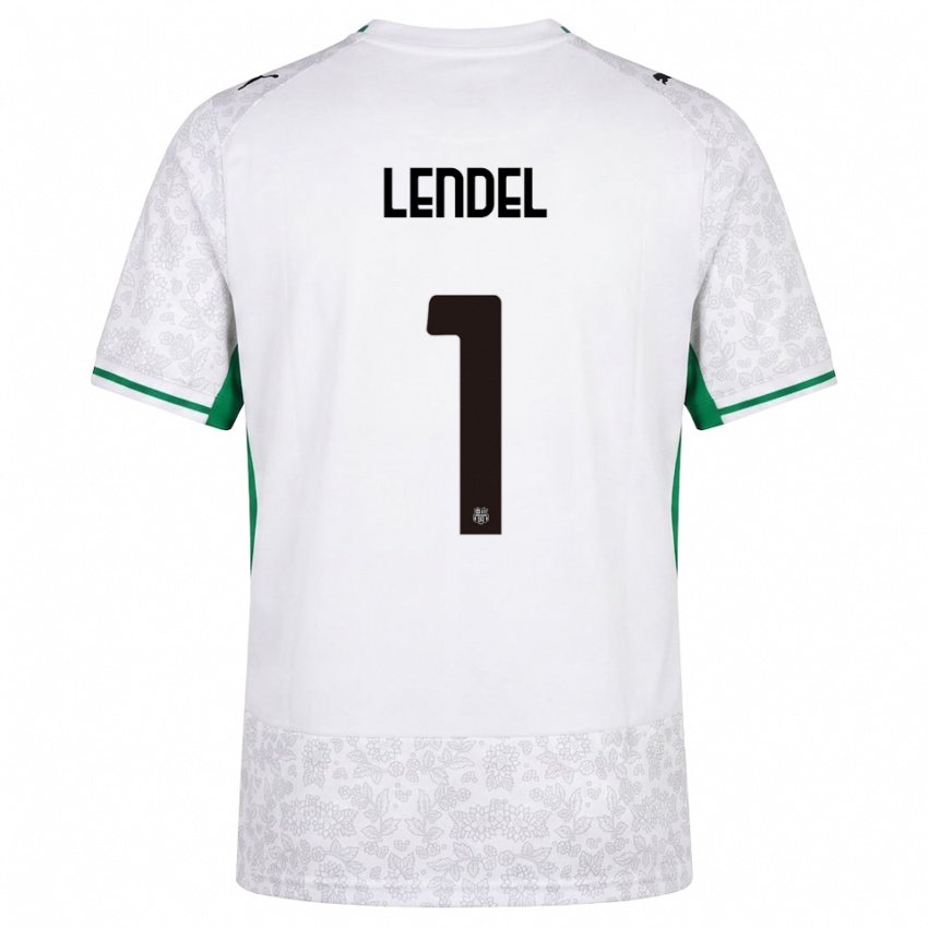 נשים Davide Lendel #1 לבן שחור ירוק הרחק ג'רזי 2026/27 חולצה קצרה