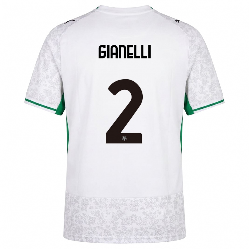 נשים Christian Gianelli #2 לבן שחור ירוק הרחק ג'רזי 2026/27 חולצה קצרה