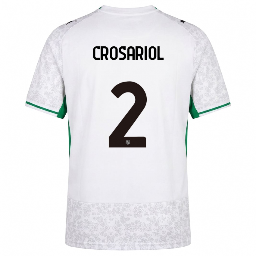 נשים Daniel Crosariol #2 לבן שחור ירוק הרחק ג'רזי 2026/27 חולצה קצרה