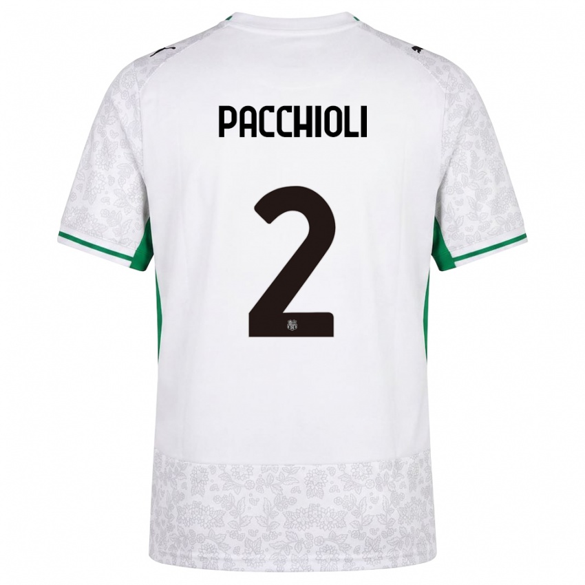 נשים Devis Pacchioli #2 לבן שחור ירוק הרחק ג'רזי 2026/27 חולצה קצרה