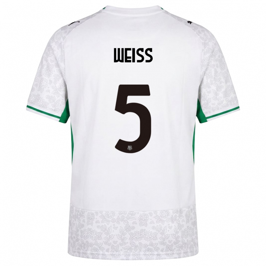 נשים David Weiss #5 לבן שחור ירוק הרחק ג'רזי 2026/27 חולצה קצרה