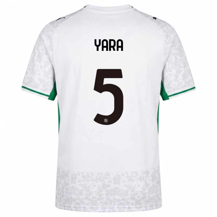 נשים Moussa Yara #5 לבן שחור ירוק הרחק ג'רזי 2026/27 חולצה קצרה