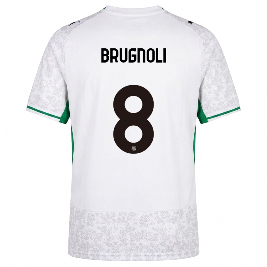 נשים Giuseppe Brugnoli #8 לבן שחור ירוק הרחק ג'רזי 2026/27 חולצה קצרה