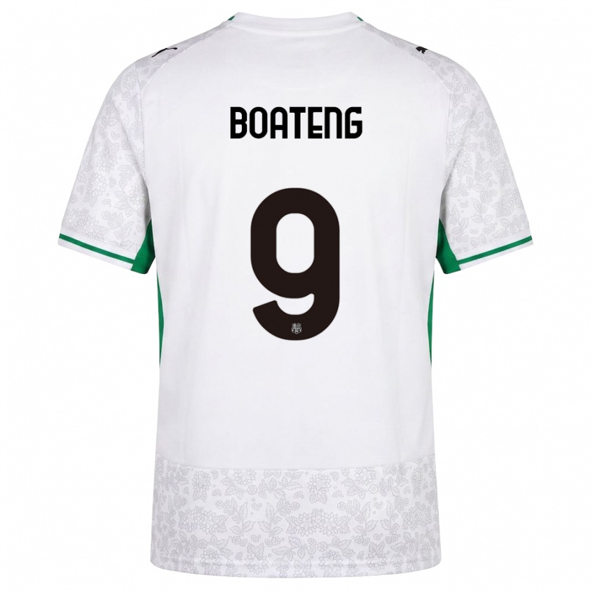נשים Owen Boateng #9 לבן שחור ירוק הרחק ג'רזי 2026/27 חולצה קצרה
