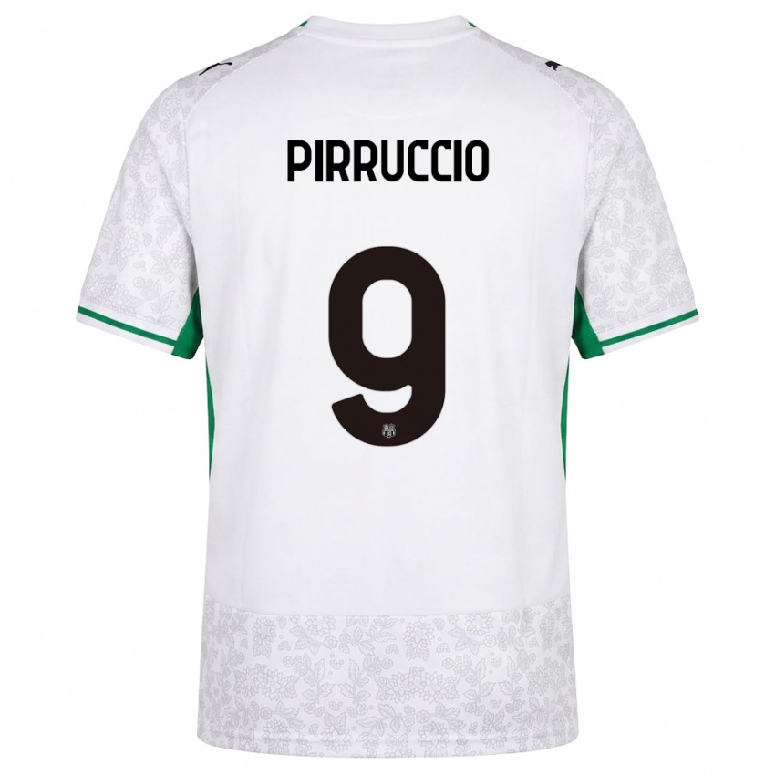 נשים Federico Pirruccio #9 לבן שחור ירוק הרחק ג'רזי 2026/27 חולצה קצרה