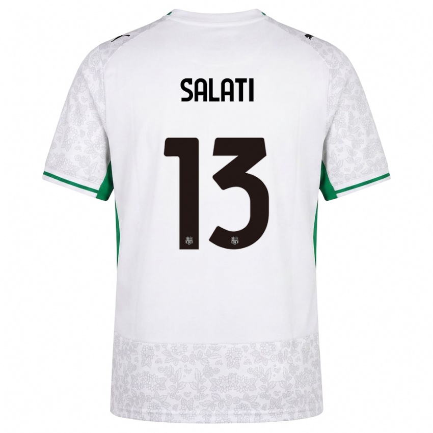 נשים Emanuele Salati #13 לבן שחור ירוק הרחק ג'רזי 2026/27 חולצה קצרה