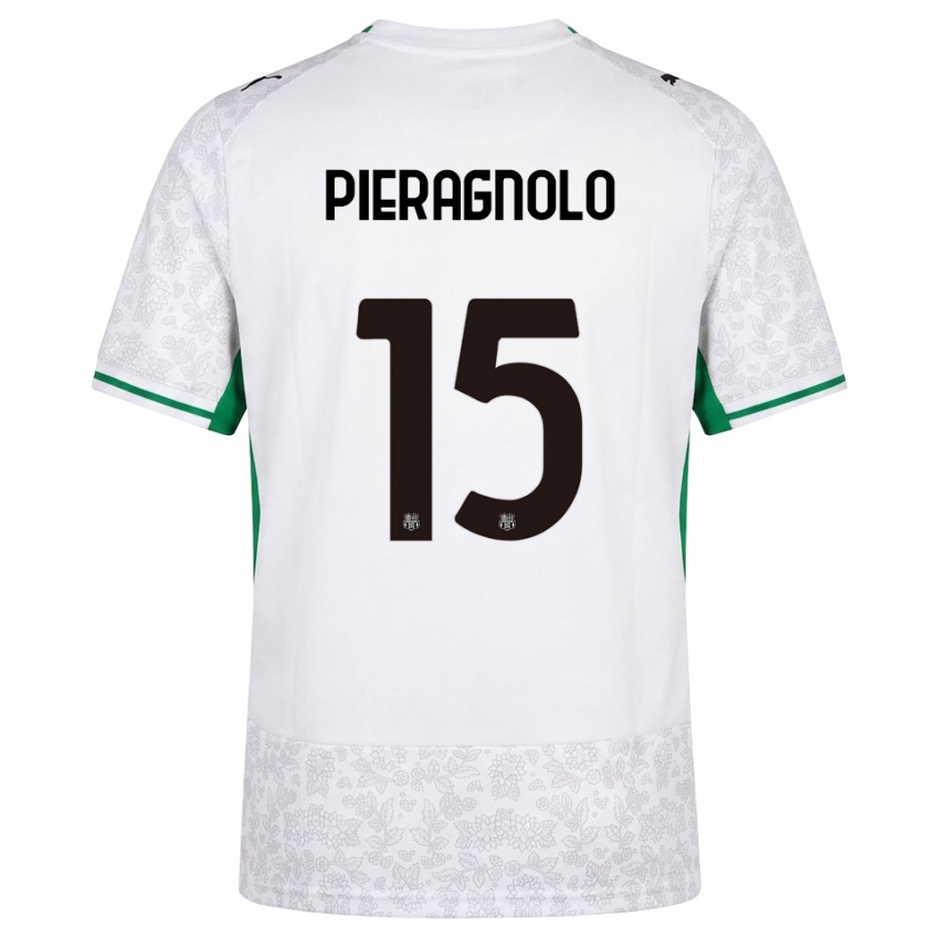נשים Edoardo Pieragnolo #15 לבן שחור ירוק הרחק ג'רזי 2026/27 חולצה קצרה