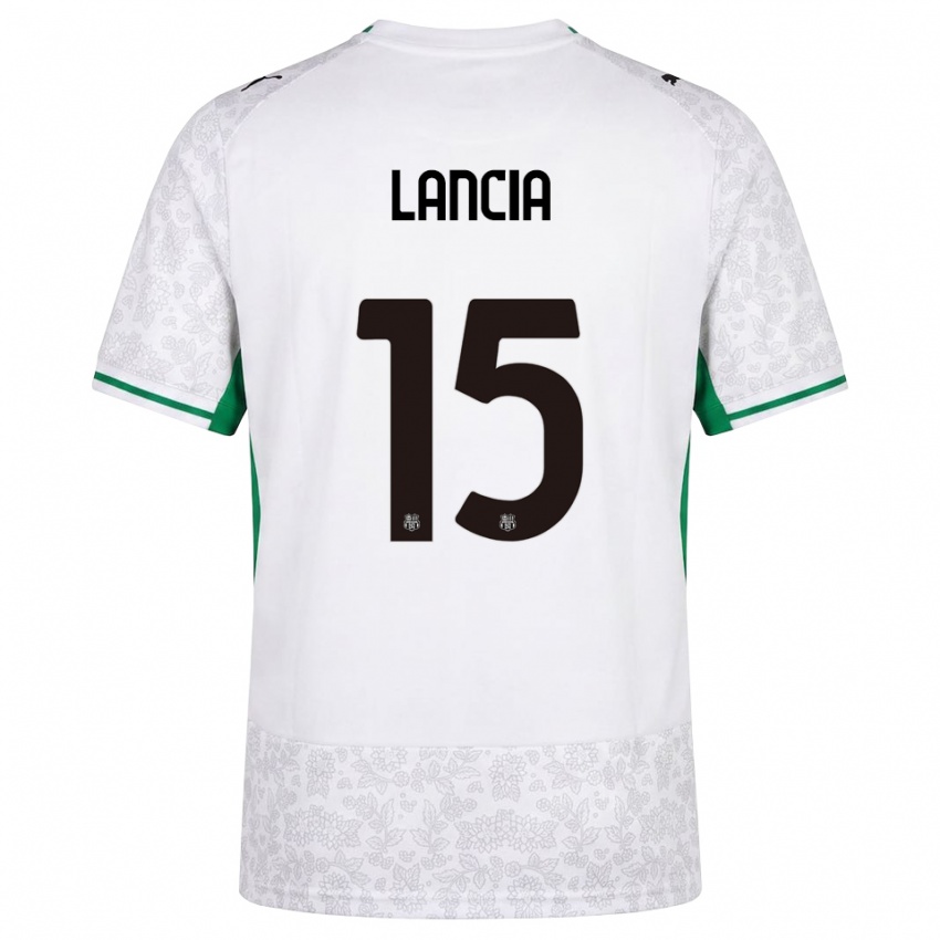 נשים Filippo Lancia #15 לבן שחור ירוק הרחק ג'רזי 2026/27 חולצה קצרה