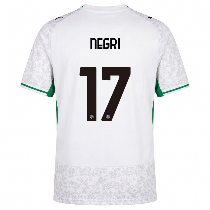 נשים Gabriele Negri #17 לבן שחור ירוק הרחק ג'רזי 2026/27 חולצה קצרה
