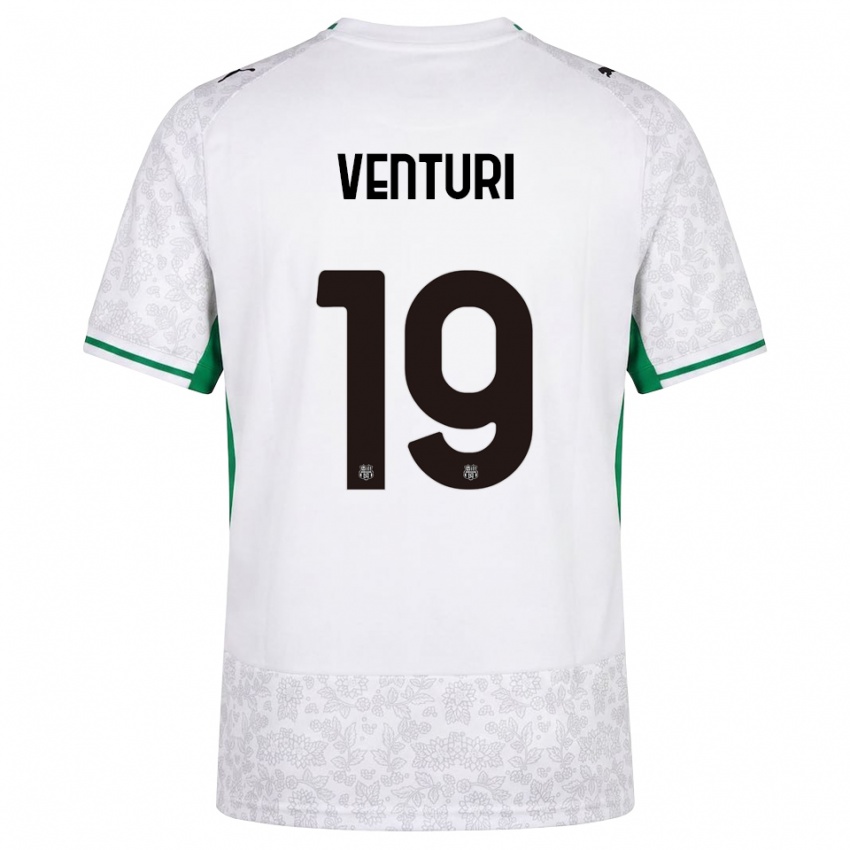 נשים Luca Venturi #19 לבן שחור ירוק הרחק ג'רזי 2026/27 חולצה קצרה