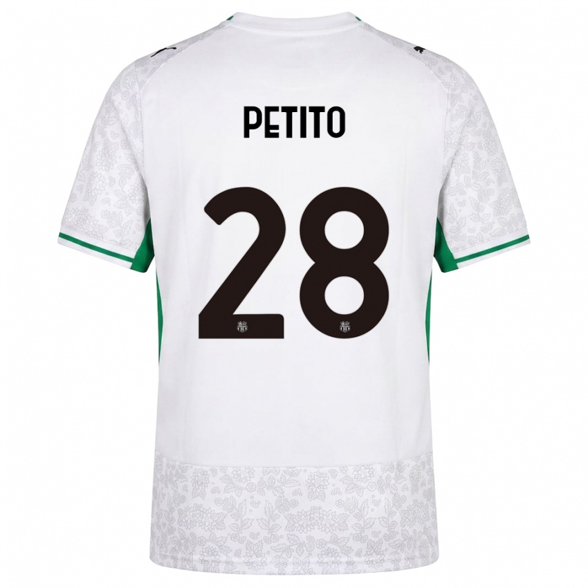 נשים Christian Petito #28 לבן שחור ירוק הרחק ג'רזי 2026/27 חולצה קצרה