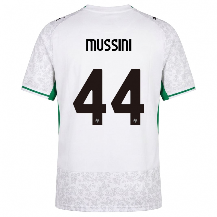 נשים Andrea Mussini #44 לבן שחור ירוק הרחק ג'רזי 2026/27 חולצה קצרה
