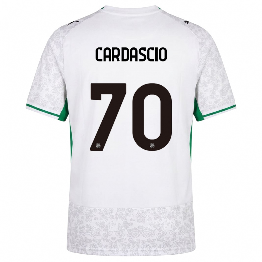נשים Alessandro Cardascio #70 לבן שחור ירוק הרחק ג'רזי 2026/27 חולצה קצרה