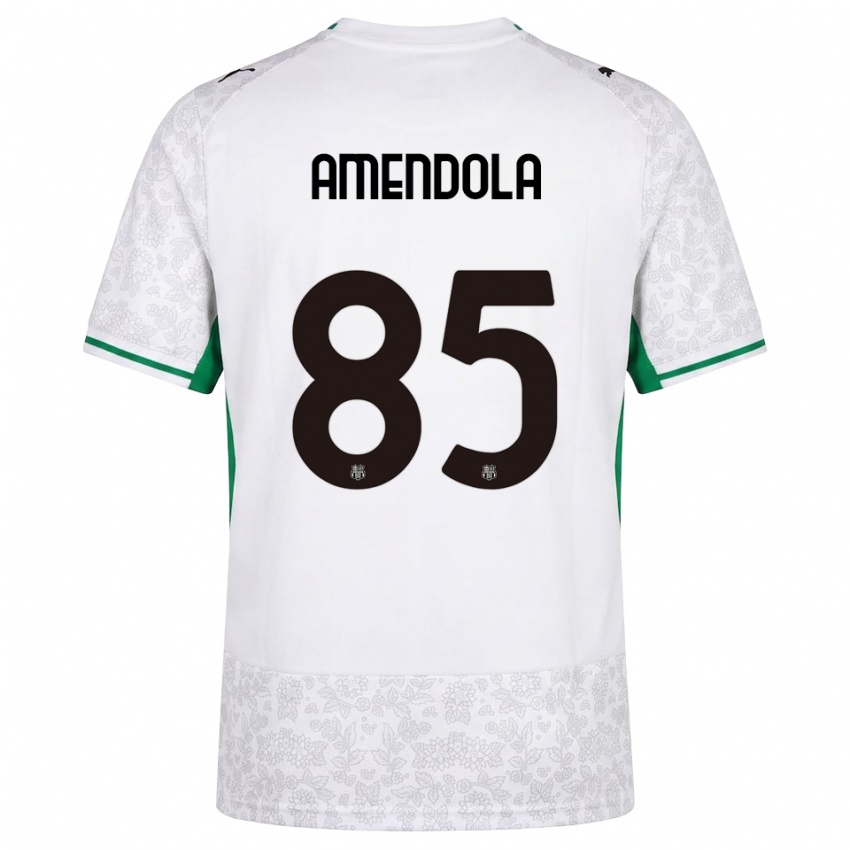 נשים Catello Amendola #85 לבן שחור ירוק הרחק ג'רזי 2026/27 חולצה קצרה