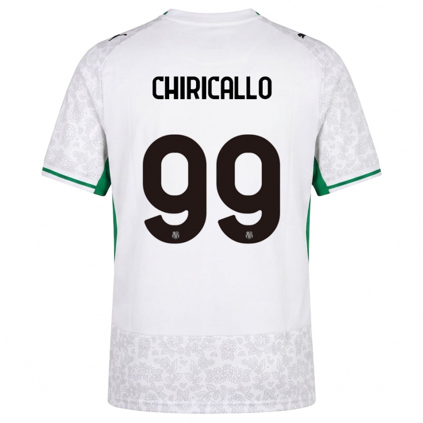 נשים Giovanni Chiricallo #99 לבן שחור ירוק הרחק ג'רזי 2026/27 חולצה קצרה