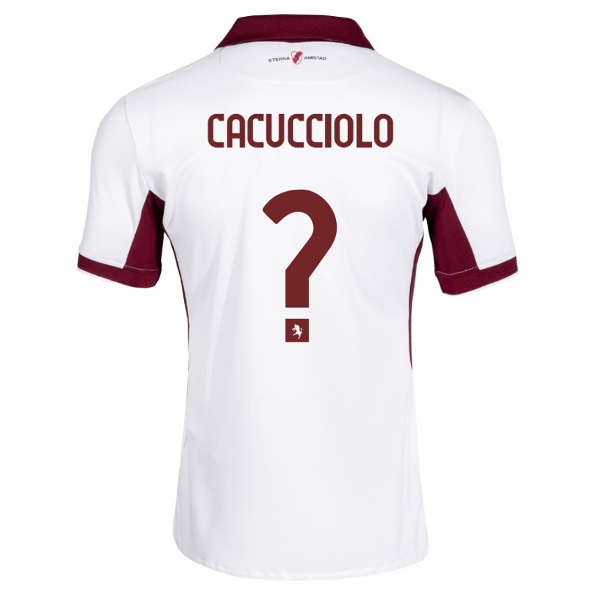 נשים Giulio Cacucciolo #0 בורדו לבן אדום הרחק ג'רזי 2026/27 חולצה קצרה