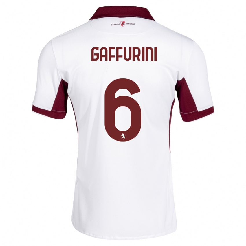 נשים Davide Gaffurini #6 בורדו לבן אדום הרחק ג'רזי 2026/27 חולצה קצרה