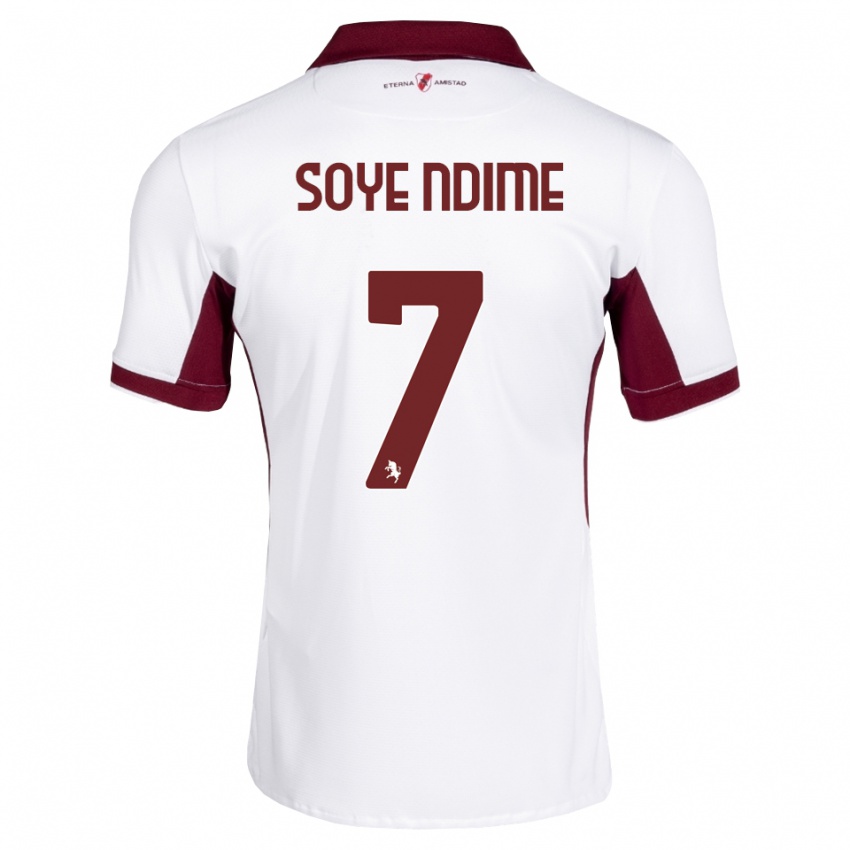 נשים Jonathan Soye Ndime #7 בורדו לבן אדום הרחק ג'רזי 2026/27 חולצה קצרה
