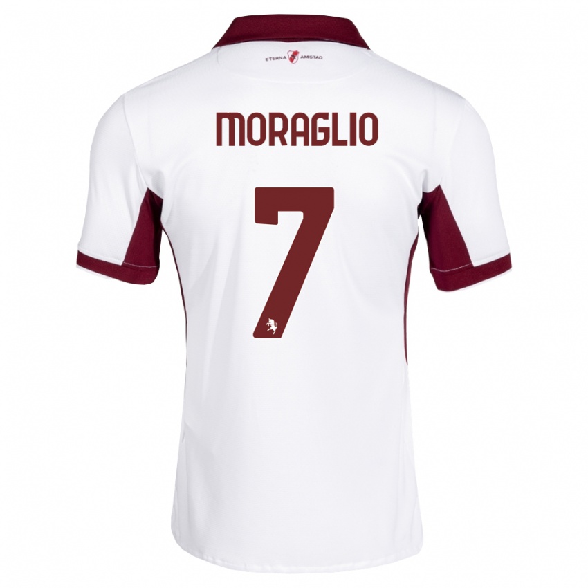 נשים Federico Moraglio #7 בורדו לבן אדום הרחק ג'רזי 2026/27 חולצה קצרה