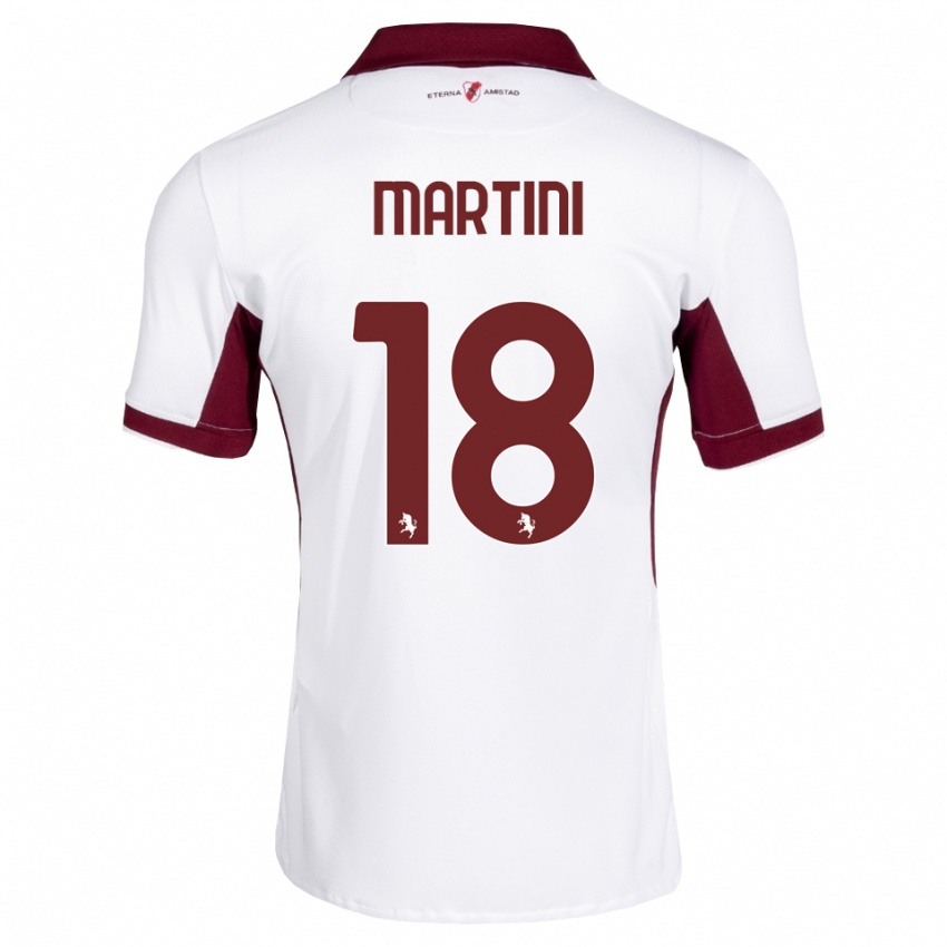 נשים Edoardo Martini #18 בורדו לבן אדום הרחק ג'רזי 2026/27 חולצה קצרה
