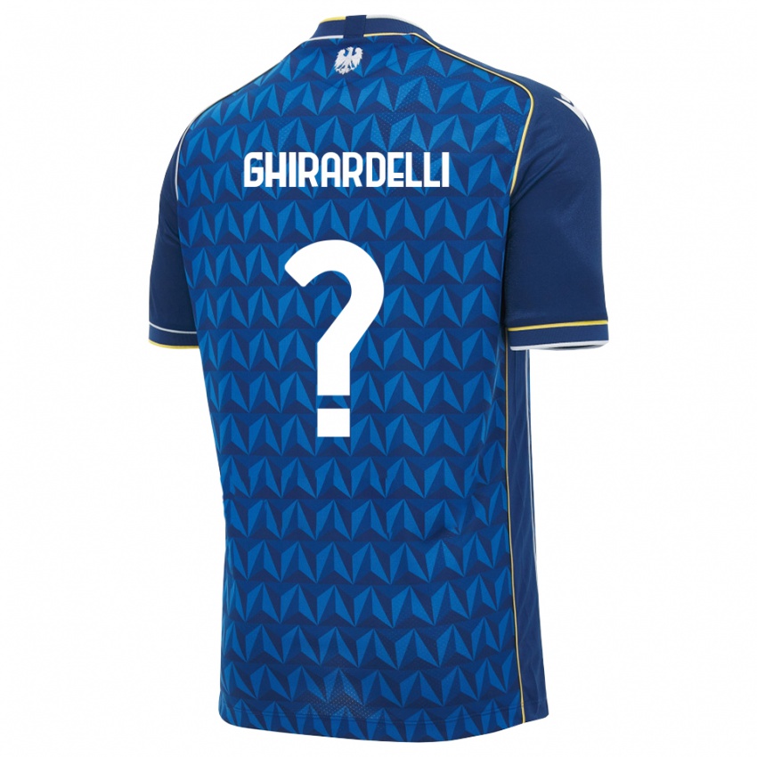 נשים Davide Ghirardelli #0 כחול מלכותי כחול הרחק ג'רזי 2026/27 חולצה קצרה