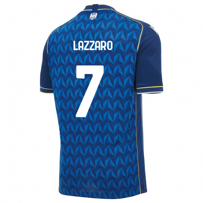 נשים Davide Lazzaro #7 כחול מלכותי כחול הרחק ג'רזי 2026/27 חולצה קצרה