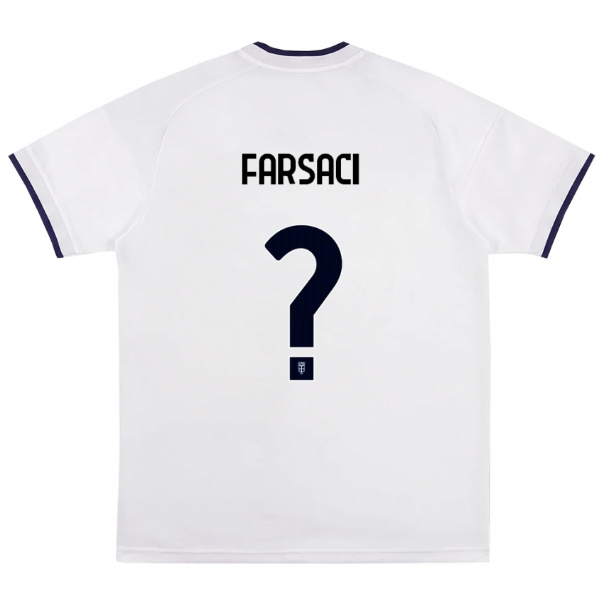 נשים Gabriele Farsaci #0 לבן אדום כחול מלכותי הרחק ג'רזי 2026/27 חולצה קצרה