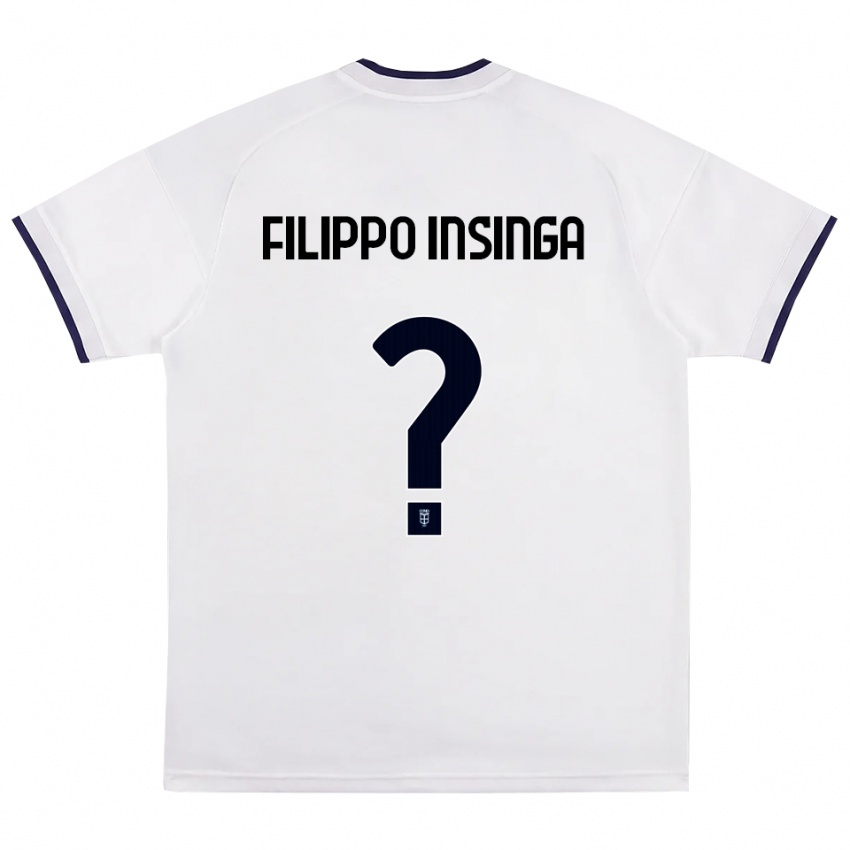 נשים Samuele Filippo Insinga #0 לבן אדום כחול מלכותי הרחק ג'רזי 2026/27 חולצה קצרה