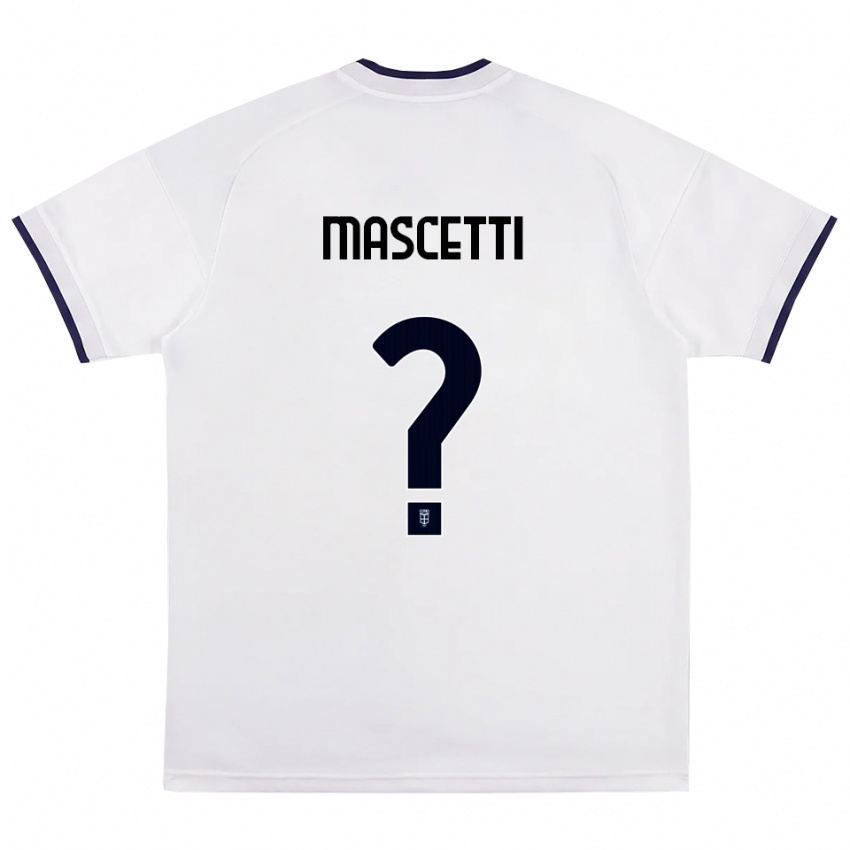 נשים Francesco Mascetti #0 לבן אדום כחול מלכותי הרחק ג'רזי 2026/27 חולצה קצרה